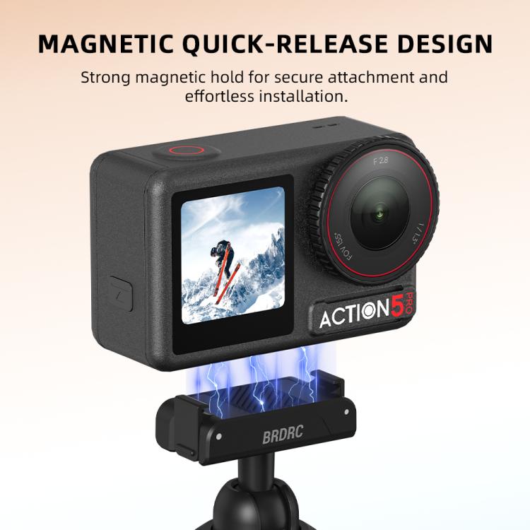 For DJI Osmo Action 5 Pro / Osmo 360 BRDRC Extended Selfie Stick Quick-Release Tripod, AC6039_2