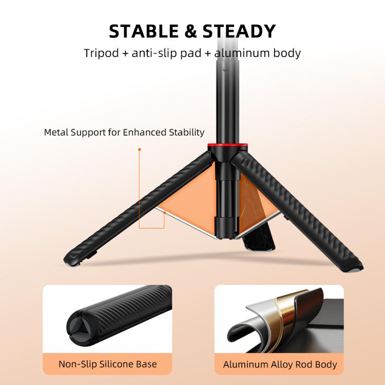 For DJI Osmo Action 5 Pro / Osmo 360 BRDRC Extended Selfie Stick Quick-Release Tripod, AC6039_2