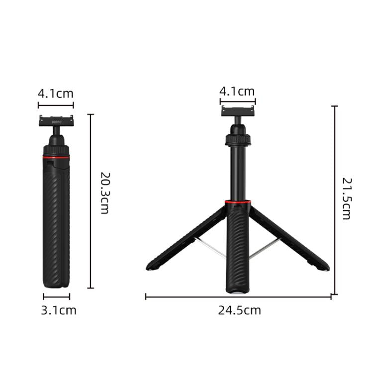 For DJI Osmo Action 6 / Nano BRDRC Extended Selfie Stick Quick-Release Tripod, AC6039_1
