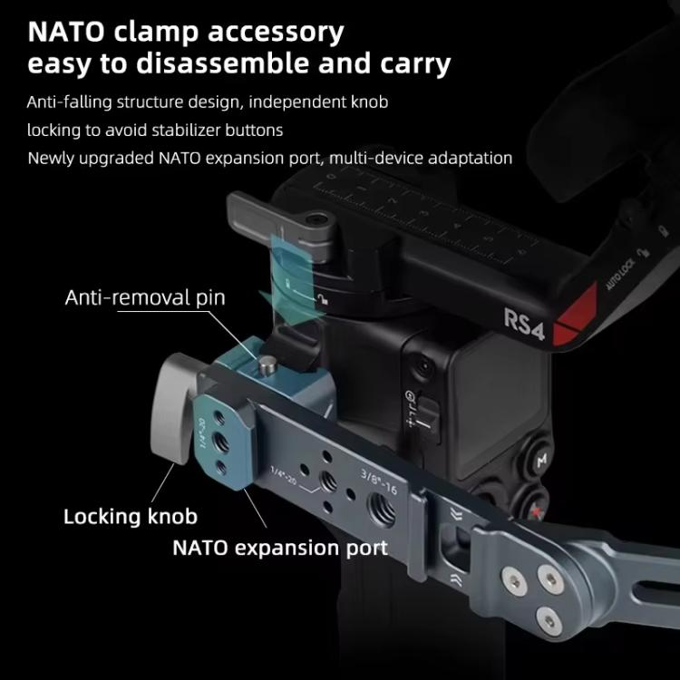 XILETU Adjustable Angle Handle Grip For DJI RS 4 Mini/RS 4 Pro/RS 4/RS 3 Mini/RS 3 Pro/RS 2 Stabilizers