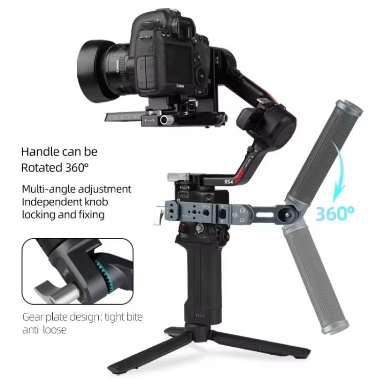 XILETU Adjustable Angle Handle Grip For DJI RS 4 Mini/RS 4 Pro/RS 4/RS 3 Mini/RS 3 Pro/RS 2 Stabilizers