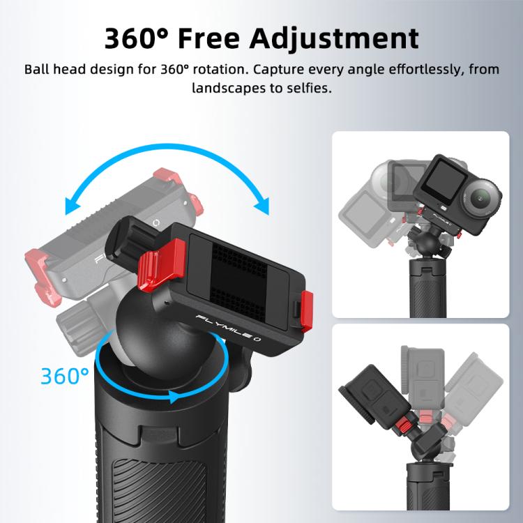 For DJI Flymile Rotary Quick-Release Tripod Extension Selfie Stick, For Action 6 / Nano, For Action 3 / 4 / 5Pro / Osmo 360