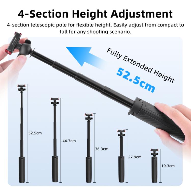 For DJI Flymile Rotary Quick-Release Tripod Extension Selfie Stick, For Action 6 / Nano, For Action 3 / 4 / 5Pro / Osmo 360