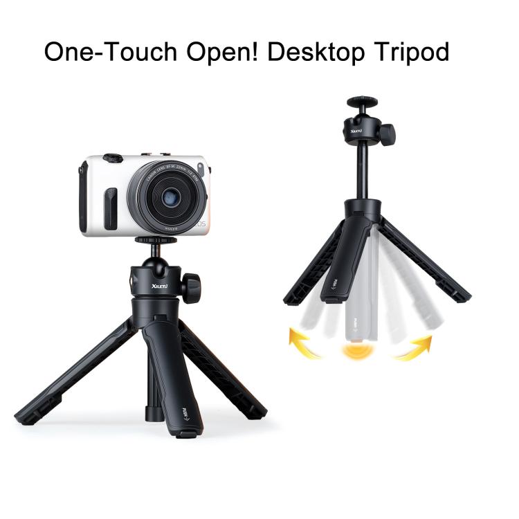 XILETU XS-21 Touch Ground Auto-Open Tripod Selfie Stick Extendable Pole With Universal Metal Ball Head 200-402mm