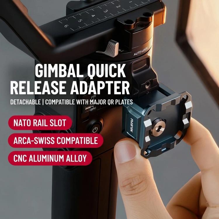 NATO Rail Clamp For DJI RS Series Stabilizer Arca-Swiss Compatible QR Mount Adapter, XILETU PC-38, XILETU PC-38A