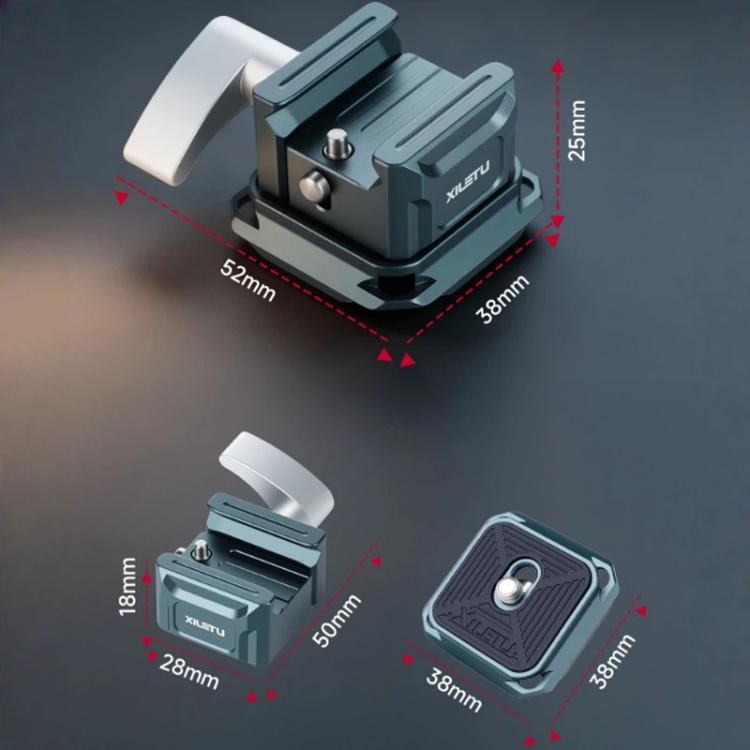 NATO Rail Clamp For DJI RS Series Stabilizer Arca-Swiss Compatible QR Mount Adapter, XILETU PC-38, XILETU PC-38A