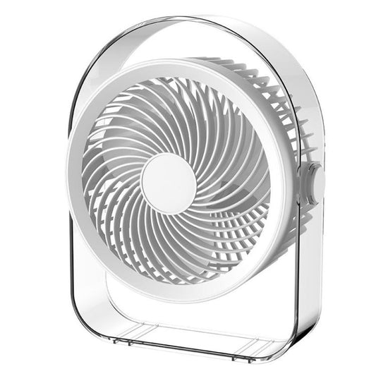 Dormitory Outdoor Desktop Night Light Silent Fan With Night Light, White Direct Plug, Purple Direct Plug, White Rechargeable, Purple Rechargeable