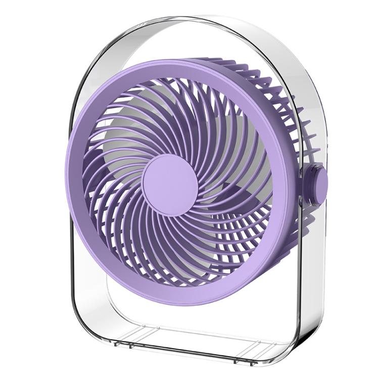 Dormitory Outdoor Desktop Night Light Silent Fan With Night Light, White Direct Plug, Purple Direct Plug, White Rechargeable, Purple Rechargeable