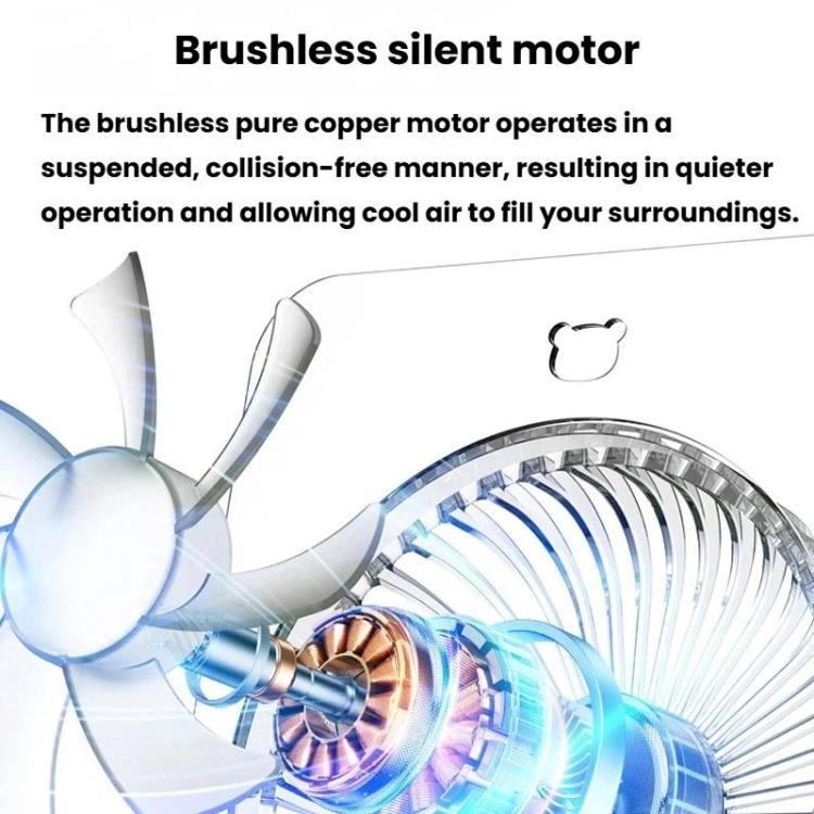JP-08 Ultra-Thin Desktop Mini Fan Quiet Transparent Digital Display Fan For Office Desk