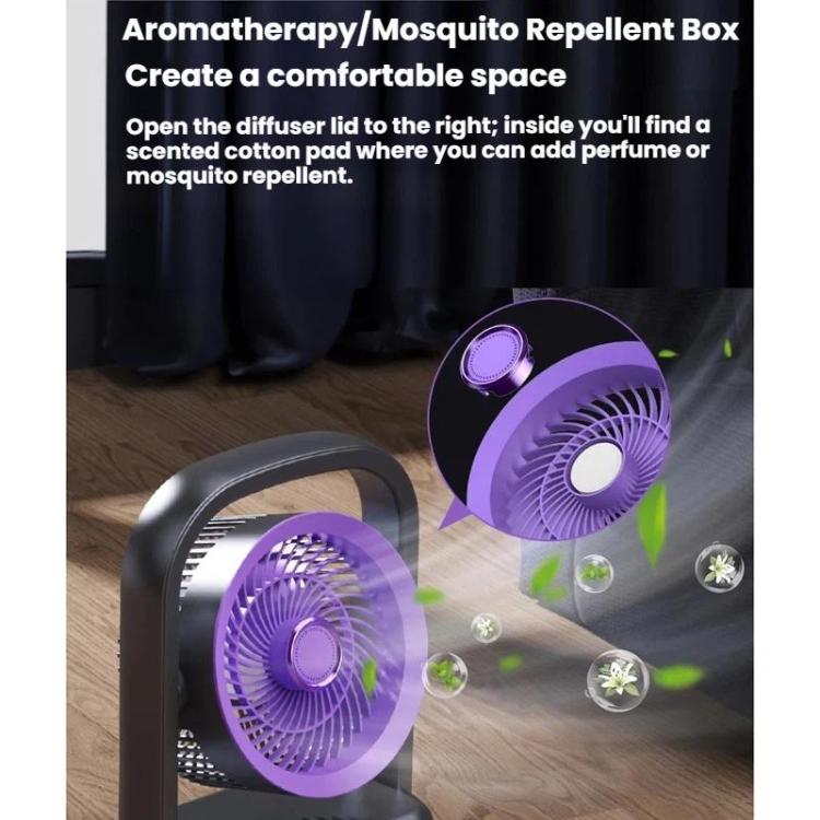 Desktop Wall-Mounted Electric Fan With Light Air Circulation Fan