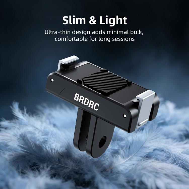 BRDRC For DJI Magnetic Quick-Release Base Two-Claw Stand Extension Accessory, For Osmo Action 6 / Nano, For Osmo Action 3 / 4 / 5 Pro / Osmo 360