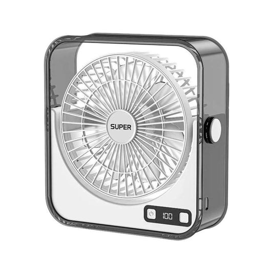 F2 Desktop Quiet Fan With 100-Speed Stepless Speed Control Smart Digital Display Fan With Light