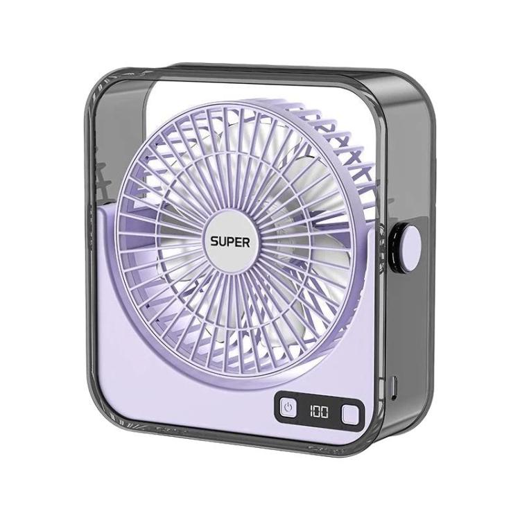 F2 Desktop Quiet Fan With 100-Speed Stepless Speed Control Smart Digital Display Fan With Light