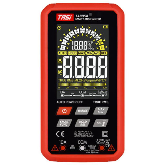 Large Screen Digital Fully Automatic Smart Multimeter, TASI TA805A Battery-powered, TASI TA805B Rechargeable
