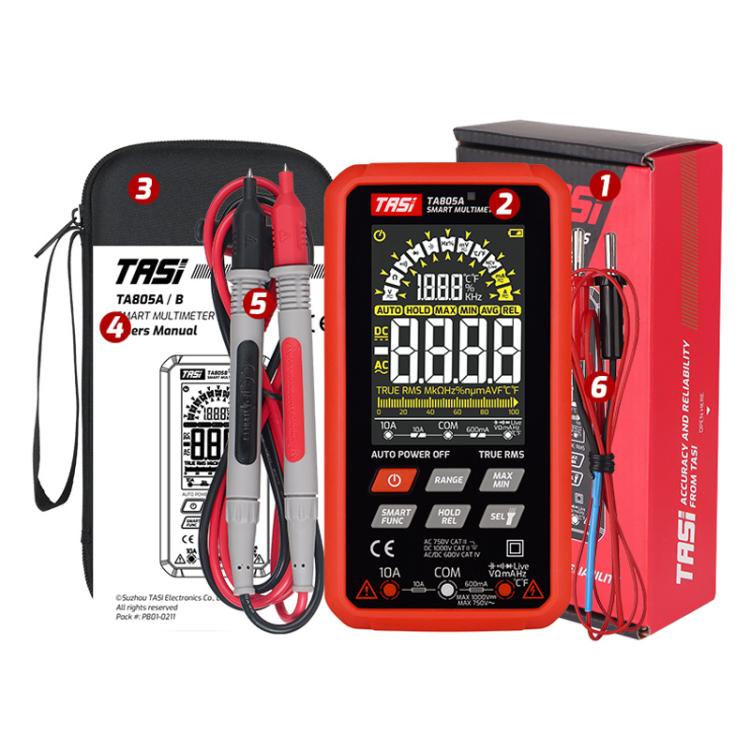 Large Screen Digital Fully Automatic Smart Multimeter, TASI TA805A Battery-powered, TASI TA805B Rechargeable
