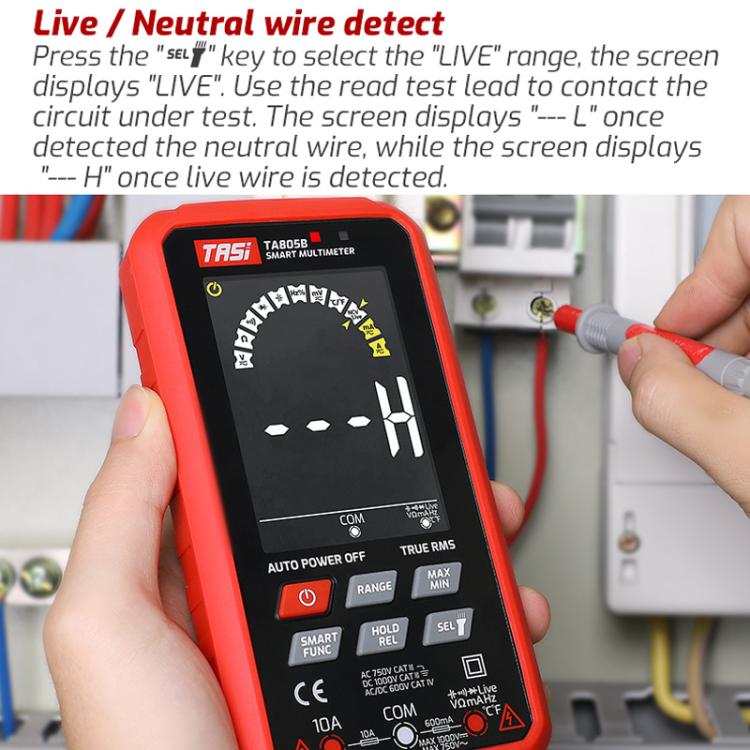 Large Screen Digital Fully Automatic Smart Multimeter, TASI TA805A Battery-powered, TASI TA805B Rechargeable