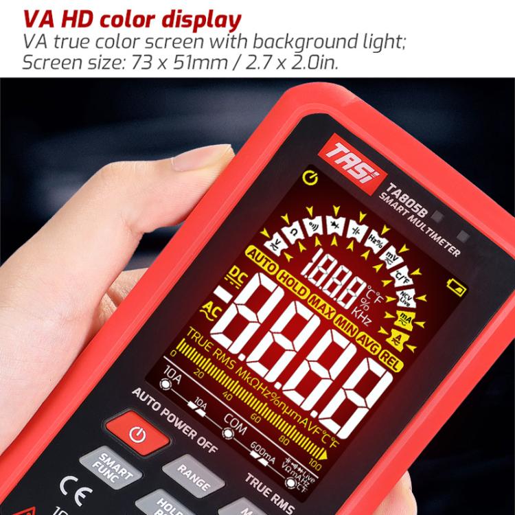 Large Screen Digital Fully Automatic Smart Multimeter, TASI TA805A Battery-powered, TASI TA805B Rechargeable