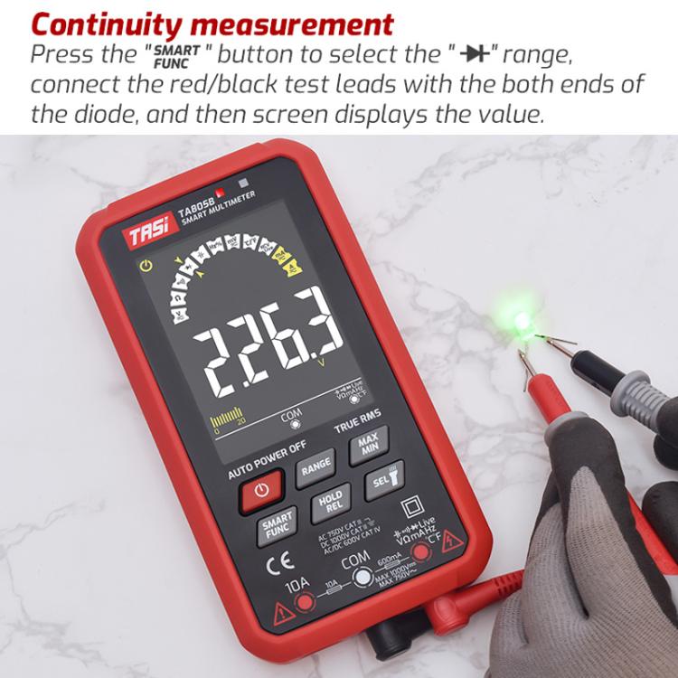 Large Screen Digital Fully Automatic Smart Multimeter, TASI TA805A Battery-powered, TASI TA805B Rechargeable