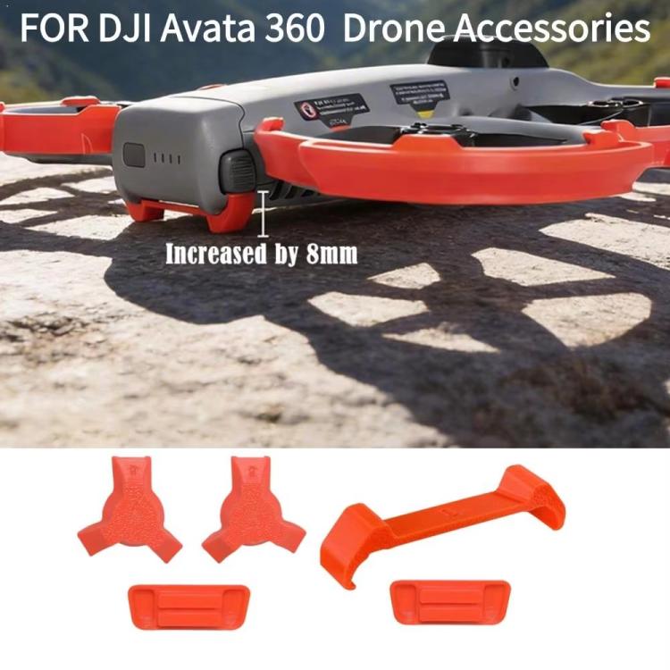 For DJI Avata 360 Drone Landing Gear Height Extender, Foot Support Black, Foot Support Orange, Foot Support Gray, Heightened Base Black, Heightened Base Orange, Heightened Base Gray