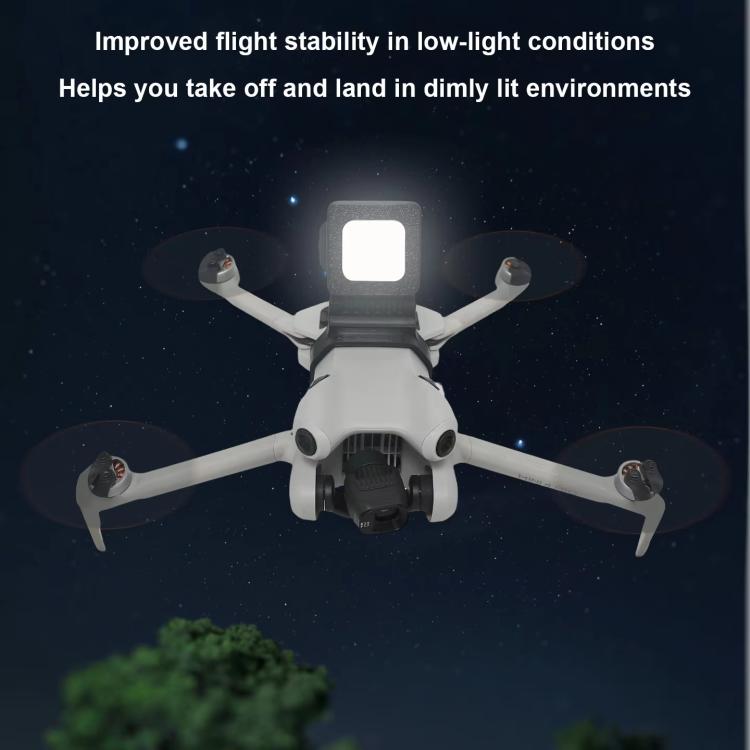 For DJI Mini 4 Pro Ultra Bright Night Flight Light 180-degree Adjustable LED Searchlight with 3 Light Modes