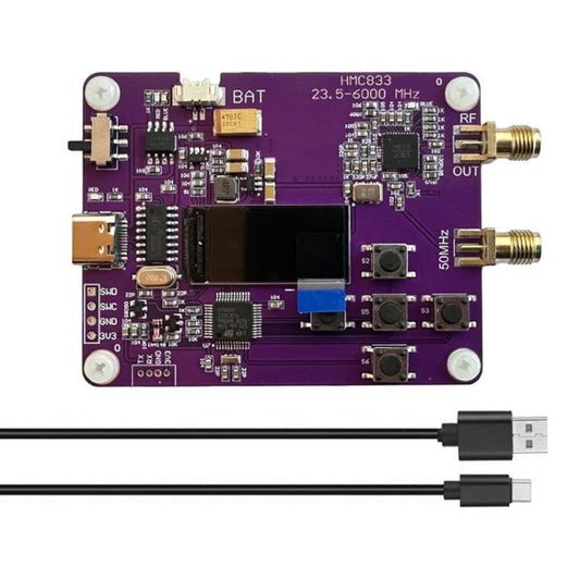 23.5MHz-6000MHz Button-operated RF Signal Generator With OLED Screen Display HMC833, Signal Generator