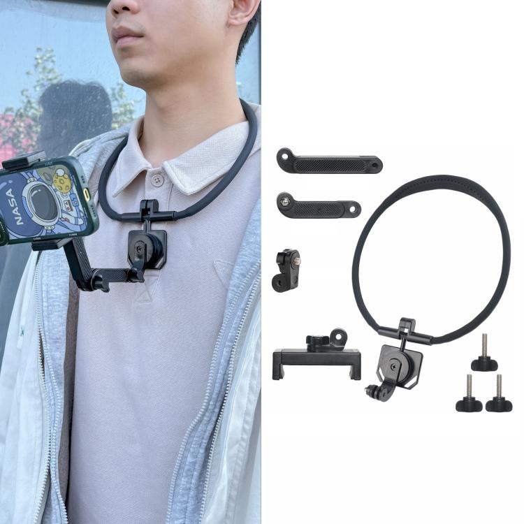 POV Neck Mount For Cell Phone & Action Camera Quick-Release Neck Holder With Extension Rod, Standard, Standard With Fixed Strap, Extra Large, Extra Large With Strap