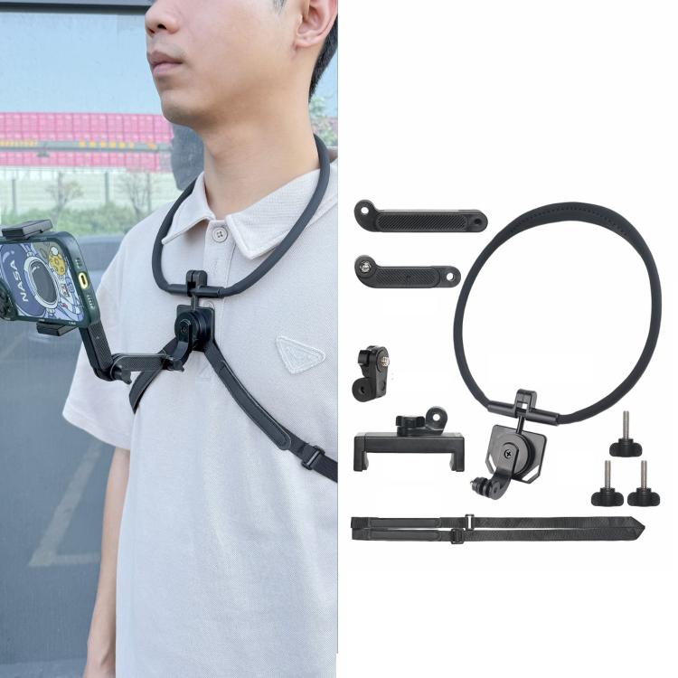POV Neck Mount For Cell Phone & Action Camera Quick-Release Neck Holder With Extension Rod, Standard, Standard With Fixed Strap, Extra Large, Extra Large With Strap