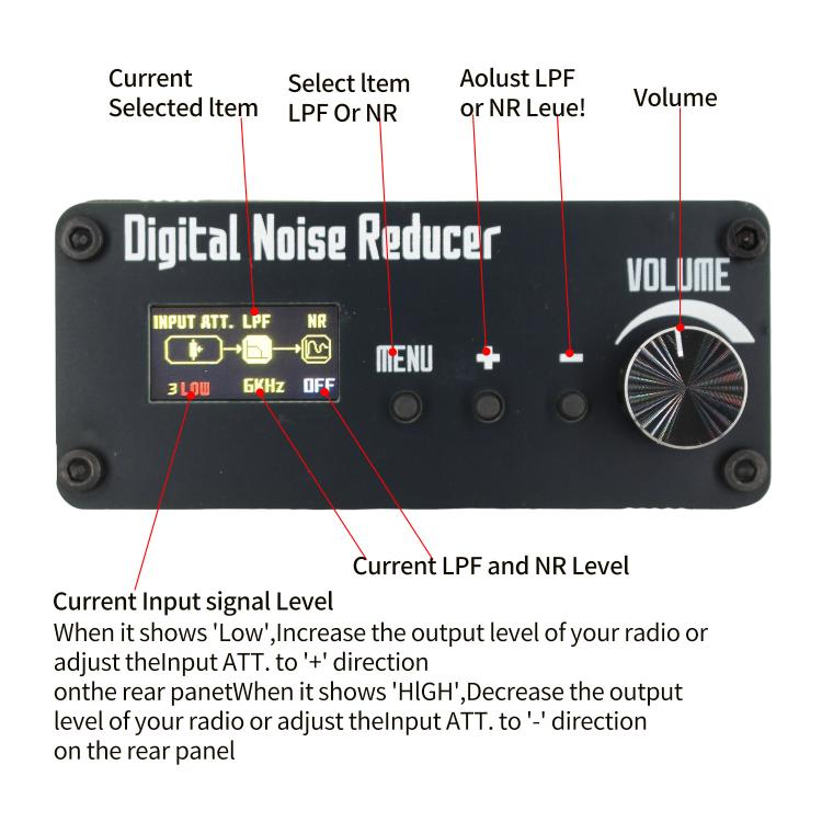 Digital Noise Suppressor (NR) With DSP Shortwave + Speaker, 88x38x100mm