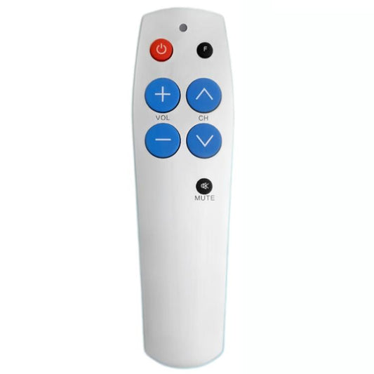 7-Key Universal Learning Remote Control For Seniors Large Buttons Easy To Use IR Remote For TV/STB/DVD/DVB/HiFi, Silver, Black, Backlit Edition