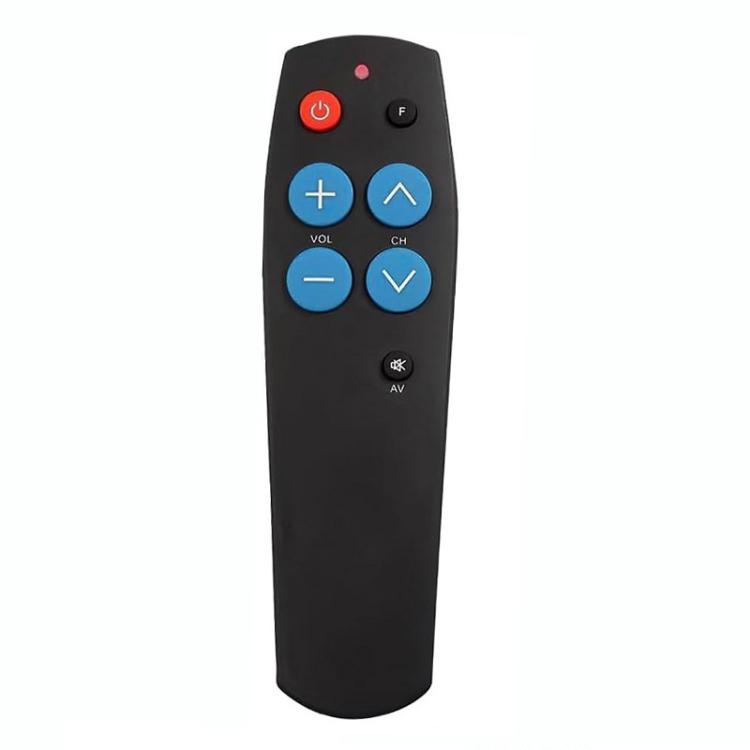 7-Key Universal Learning Remote Control For Seniors Large Buttons Easy To Use IR Remote For TV/STB/DVD/DVB/HiFi, Silver, Black, Backlit Edition
