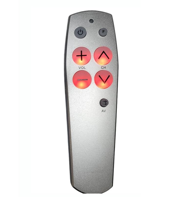 7-Key Universal Learning Remote Control For Seniors Large Buttons Easy To Use IR Remote For TV/STB/DVD/DVB/HiFi, Silver, Black, Backlit Edition