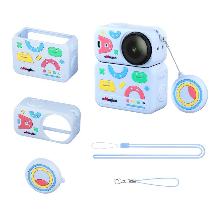 For DJI Osmo Nano aMagisn Fun Pattern Silicone Case 5-in-1 Full Body Protective Cover Skin with Lens Cap
