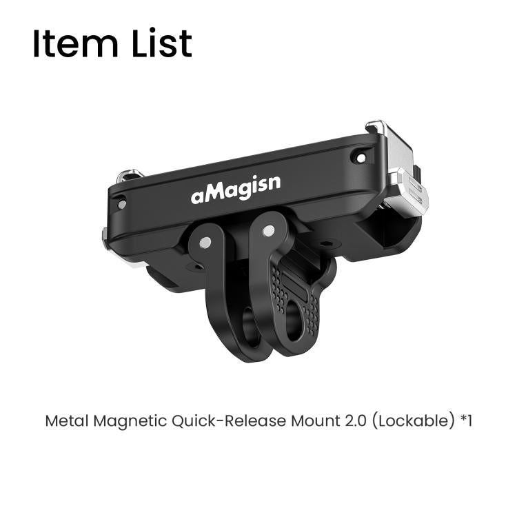 For DJI Osmo Action 6 / Nano aMagisn Metal Magnetic Quick Release Mount 2.0 Lockable Adapter, For DJI Osmo Action 6 / Nano
