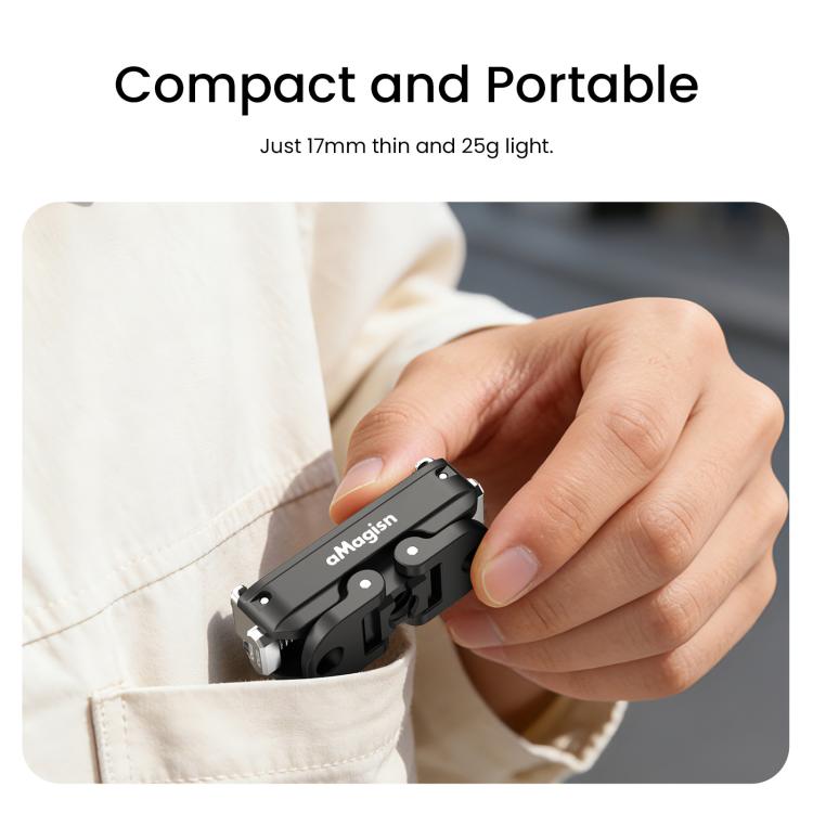 For DJI Osmo Action 6 / Nano aMagisn Metal Magnetic Quick Release Mount 2.0 Lockable Adapter, For DJI Osmo Action 6 / Nano