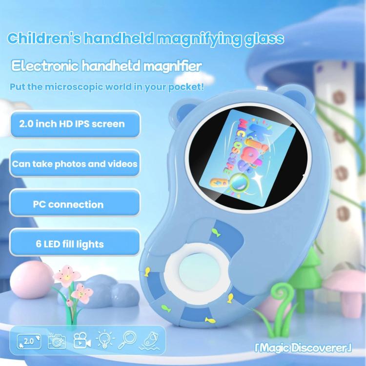 HM020H Portable HD Kids Digital Microscope Electronic Magnifier Science Toy