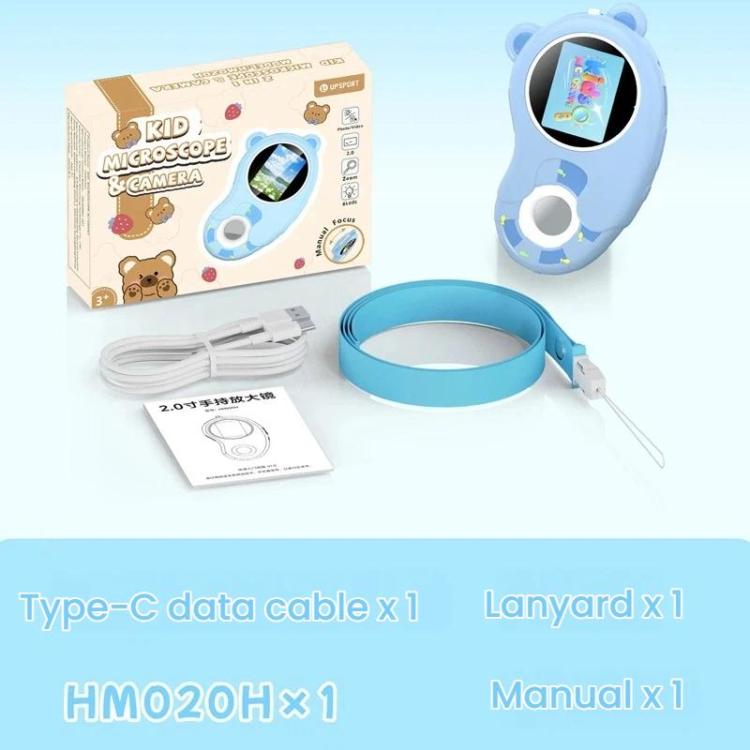 HM020H Portable HD Kids Digital Microscope Electronic Magnifier Science Toy