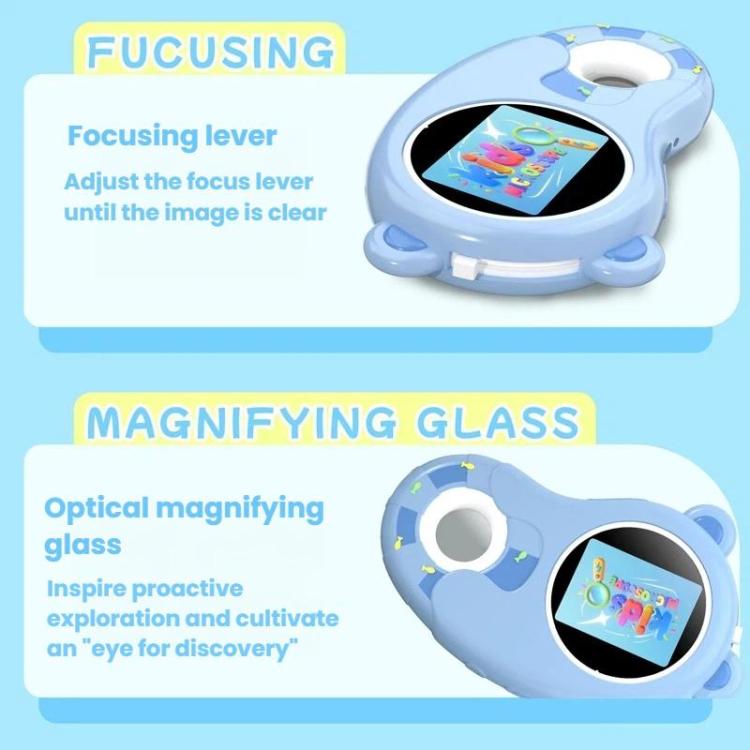 HM020H Portable HD Kids Digital Microscope Electronic Magnifier Science Toy