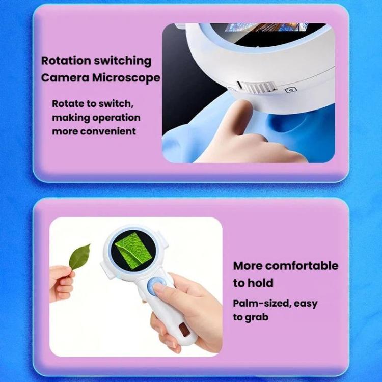 HM020J HD Digital Kids Handheld Microscope