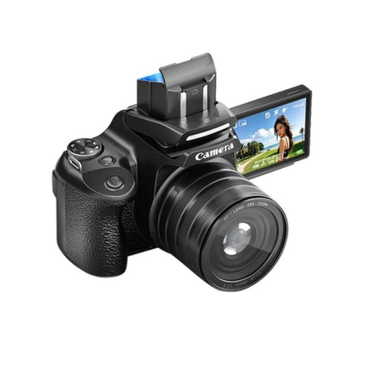 4K Flip-Screen High-Definition Waist-Level Viewfinder SLR Digital Camera, DC207, DC20 + Flash + CPL Lens + Lens Hood + Handheld Tripod