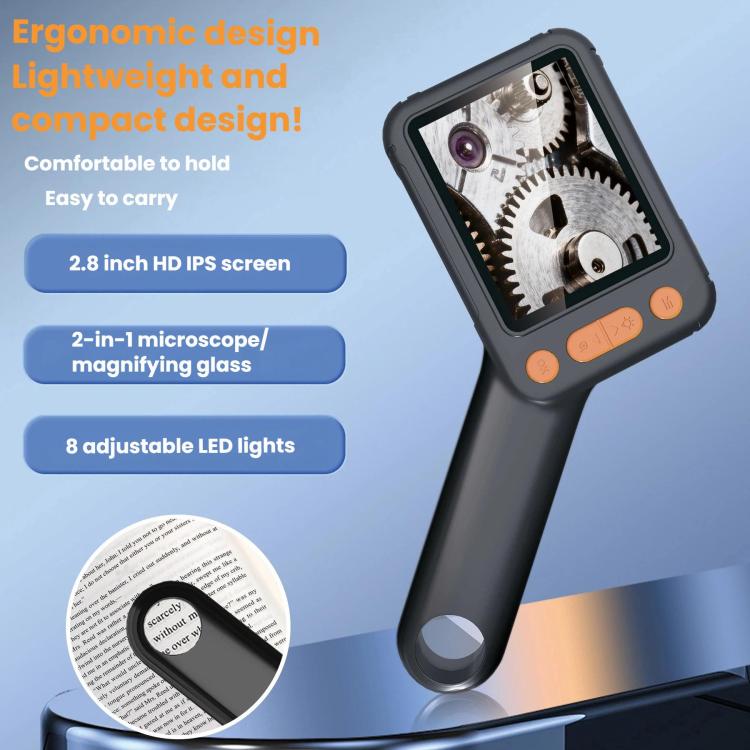 2.8 inch HD Digital Microscope Portable Electronic Repair Magnifier, HM028B