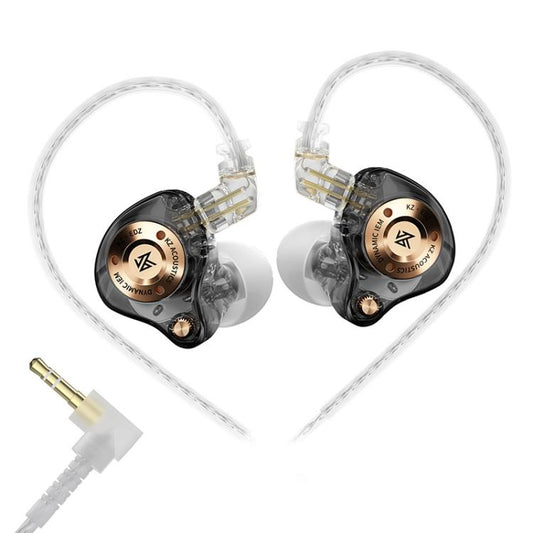 KZ EDZ Ultra-Wideband Ultra-Excursion Dynamic Driver+Dual-Stage Damping System 1.2m Wired Earphone, Black 3.5mm, Black 3.5mm With Mic, Black Type-C Sound Card, White 3.5mm, White 3.5mm With Mic, White Type-C Sound Card