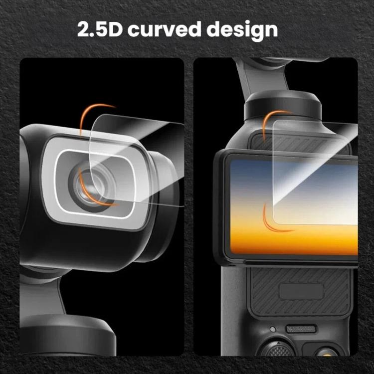 For DJI Pocket 4 Screen Protector Set 9H Hardness Tempered Glass Lens Protector Film