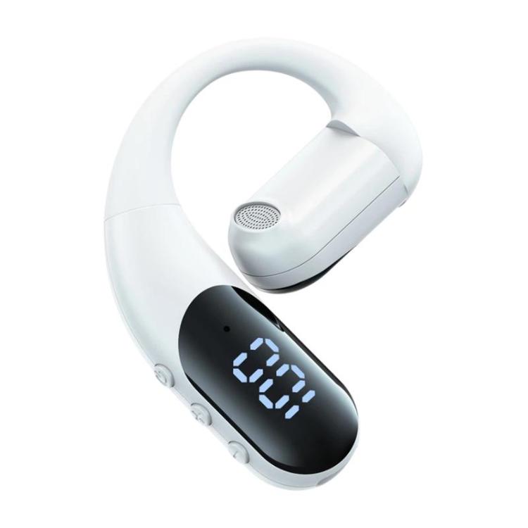 K2 Digital Display Single Ear-Hook Bluetooth Earphones Rotatable Stereo Noise Reduction Earbuds