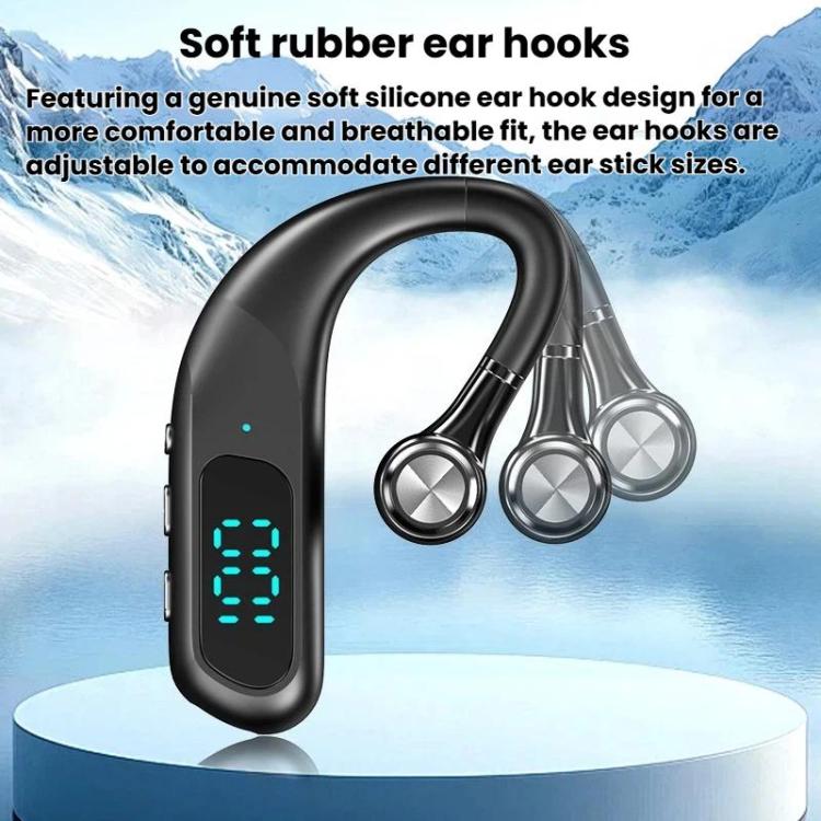 K3 Digital Display Single In-Ear Ear-Hook Bluetooth Earphone Portable High Definition Noise Reduction Earbud