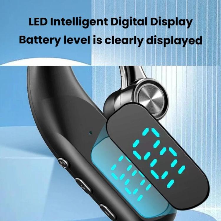 K3 Digital Display Single In-Ear Ear-Hook Bluetooth Earphone Portable High Definition Noise Reduction Earbud