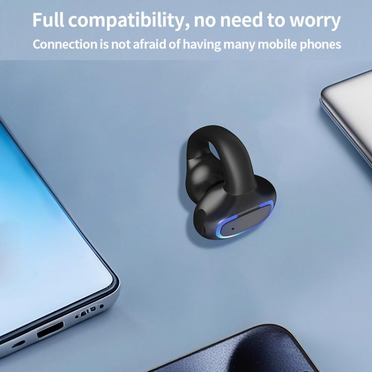GD30 Single Ear Earring Style Bluetooth Earphone IPX3 Waterproof Clear Noise Reduction Earphone