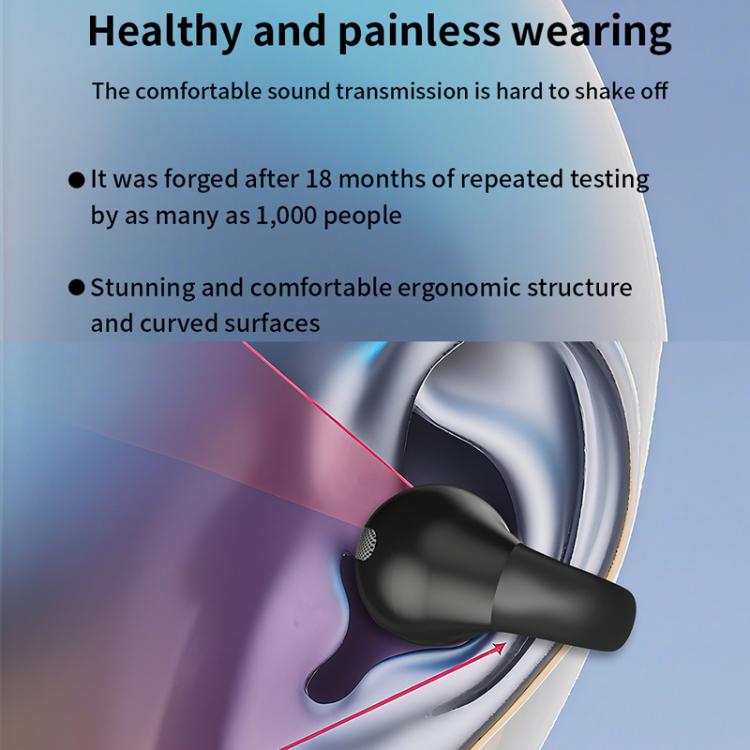 GD30 Single Ear Earring Style Bluetooth Earphone IPX3 Waterproof Clear Noise Reduction Earphone