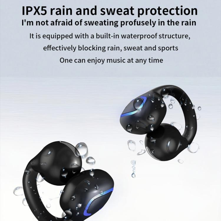 GD30 Single Ear Earring Style Bluetooth Earphone IPX3 Waterproof Clear Noise Reduction Earphone