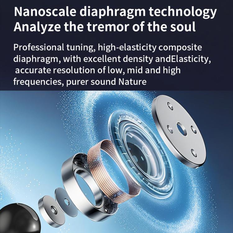 GD30 Single Ear Earring Style Bluetooth Earphone IPX3 Waterproof Clear Noise Reduction Earphone