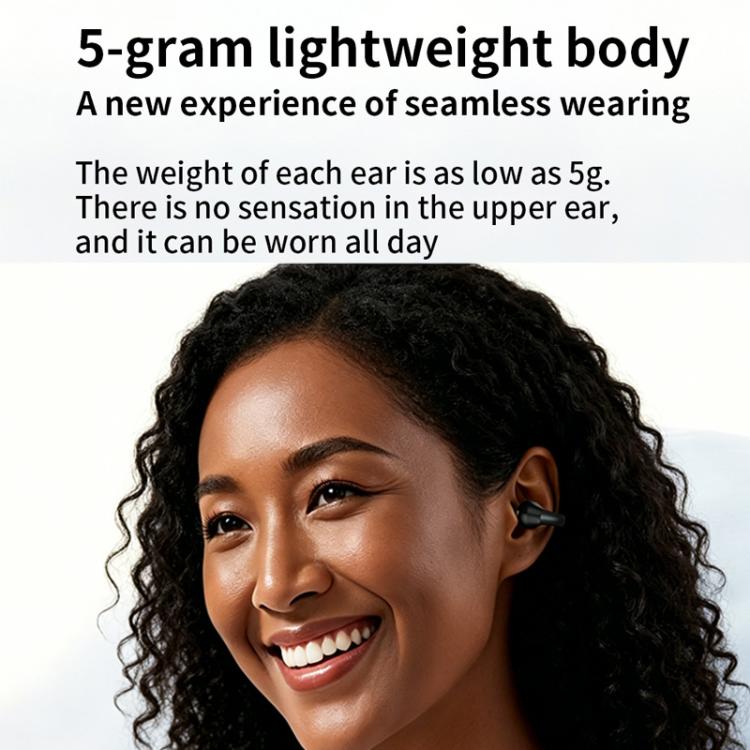 GD30 Single Ear Earring Style Bluetooth Earphone IPX3 Waterproof Clear Noise Reduction Earphone
